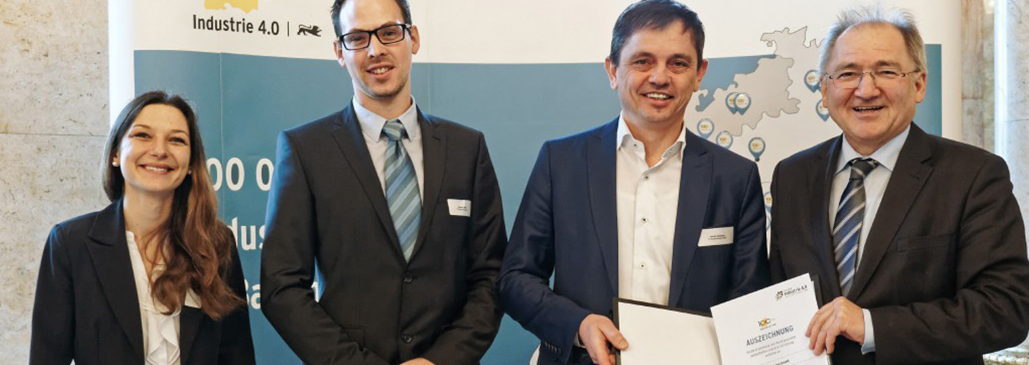 Auszeichnung 100 Orte für Industrie 4.0 Auszeichnung 100 Orte für Industrie 4.0 für iT Engineering Manufacturing Solutions