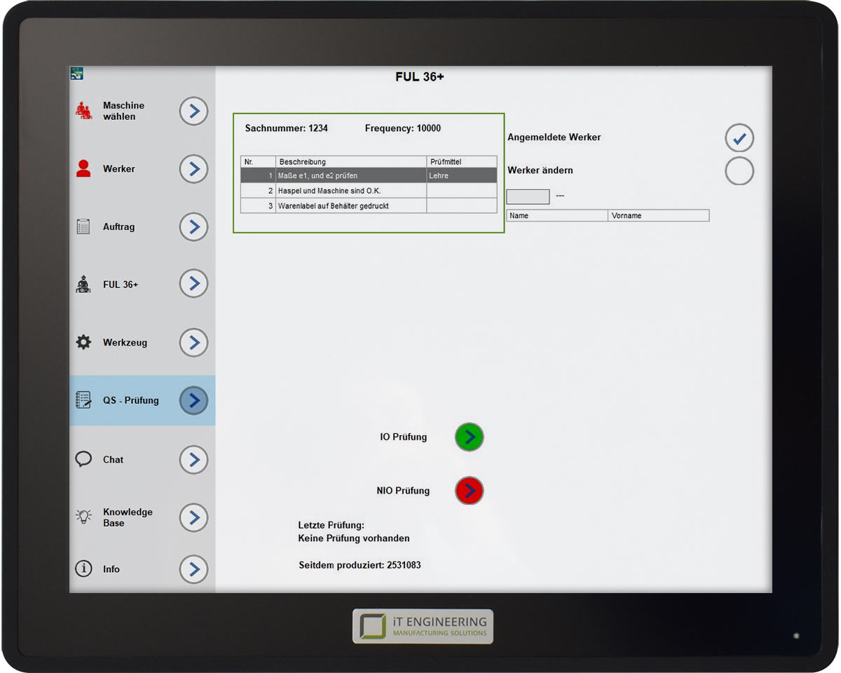 Prüflisten anzeigen und Prüfzyklus überwachen