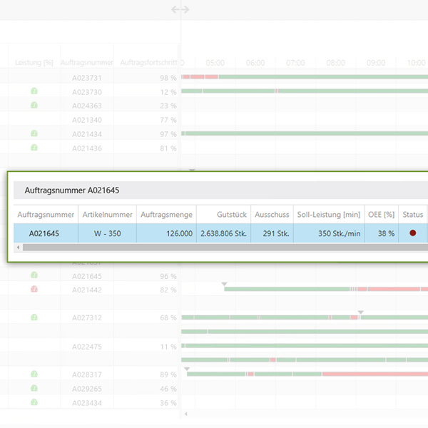 Detaillierte Auftragsinformationen