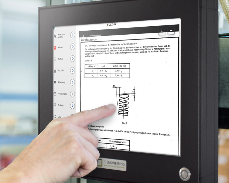 Direkt auf dem Shopfloor Dokumente anzeigen und Informationen bündeln