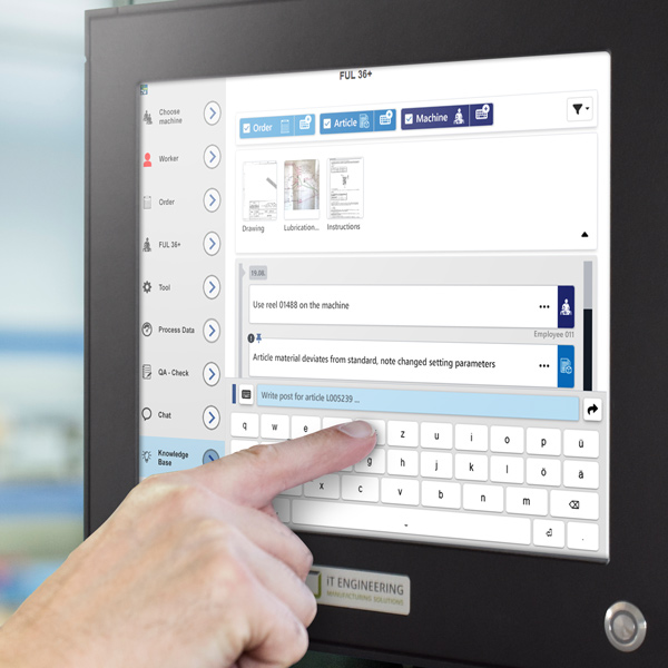 Create valuable knowledge by adding information directly on the shopfloor Create valuable knowledge by adding information directly on the shopfloor