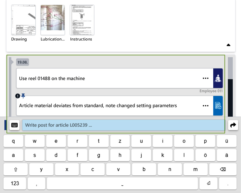 Paperless manufacturing through efficient provisioning and additions