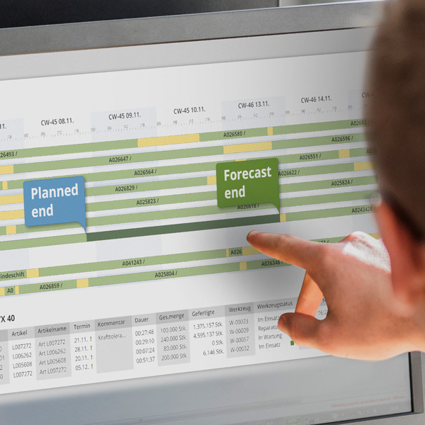 Zielgenaue Maschinenbelegung mit Navi-Funktionalität