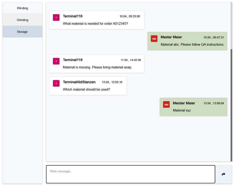 EMC Chat in the portal
