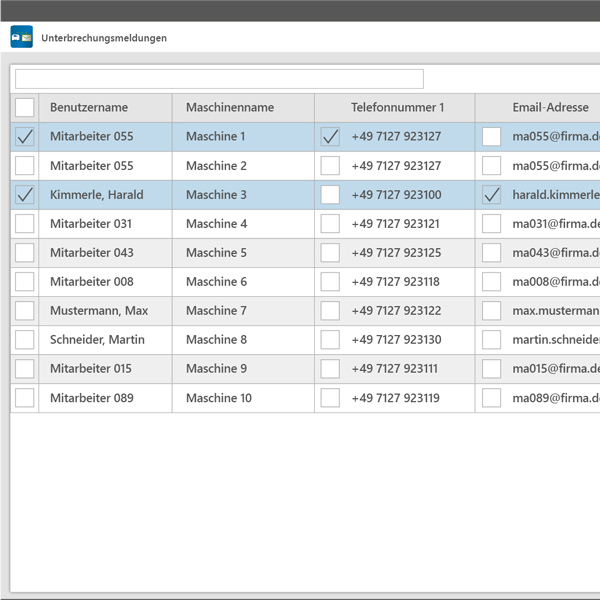 Unterbrechungsmeldungen in EMC Message konfigurieren Unterbrechungsmeldungen in EMC Message konfigurieren