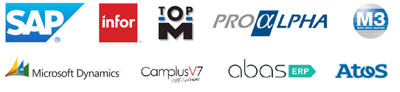 Volle Kompatibilität mit allen ERP-Systemen Volle Kompatibilität mit allen ERP-Systemen