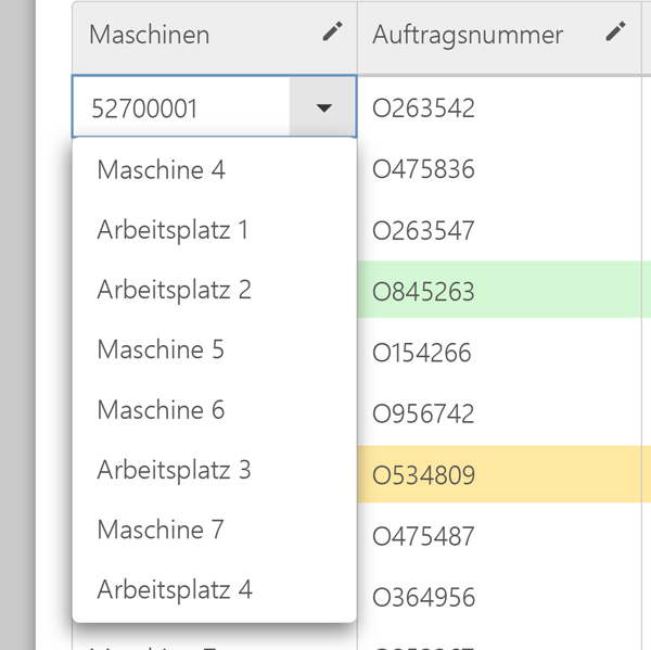 Aufträge einer neuen Maschine zuweisen
